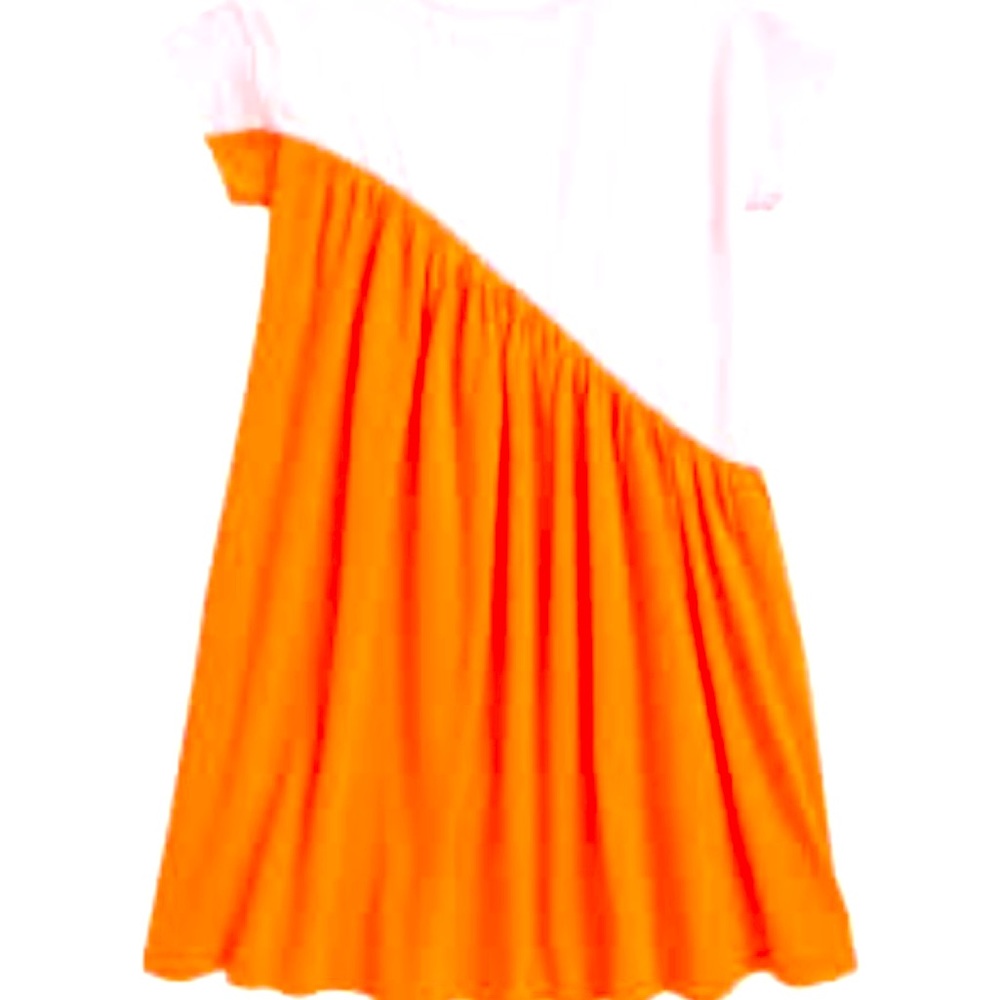 Open Edit Kids' Colorblock Organic Cotton T-Shirt Dress